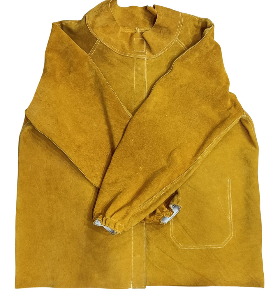 Yellow Industrial Split Leather Jacket