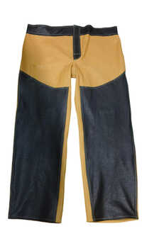 Brown Industrial Grain Leather Pant