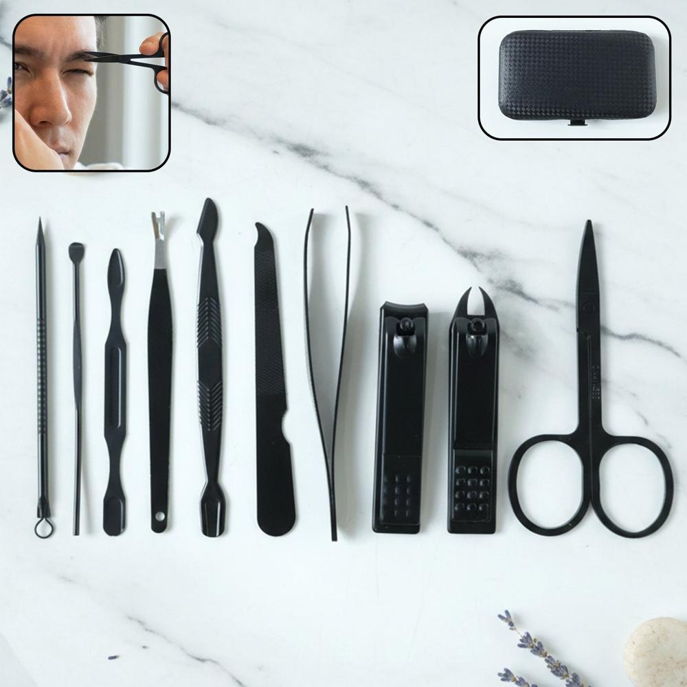 10 In 1 Professional Manicure Pedicure Grooming Kit - Color: Mix
