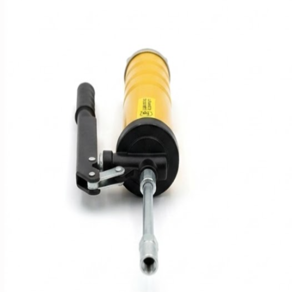 Lever Grease Gun - Cast Iron Head, 15 Oz Capacity | 5000 Psi Pressure, Durable Powder Coated Finish, Non-slip Knurled Barrel For Industrial Use