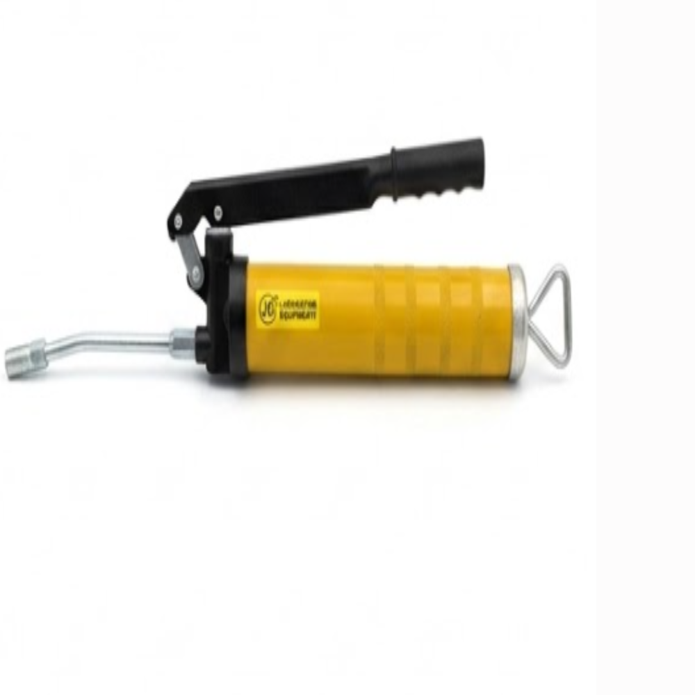 Lever Grease Gun - Cast Iron Head, 15 Oz Capacity | 5000 Psi Pressure, Durable Powder Coated Finish, Non-slip Knurled Barrel For Industrial Use