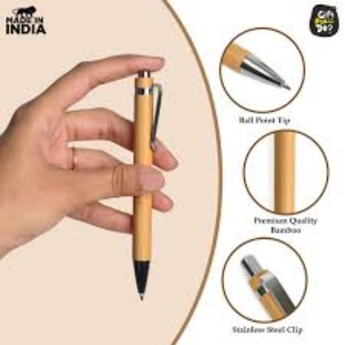 3-in-1 Eco-Friendly Bamboo Gift Set: Glass Bottle with Jute Sleeve, Bamboo Pen & Keychain (SS-10312)