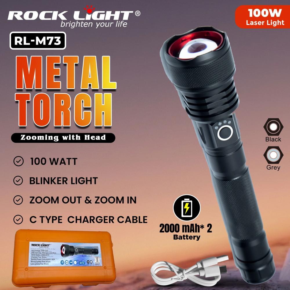 Rock Light Rl-M73 Metal Torch - Features: Quick Charging
