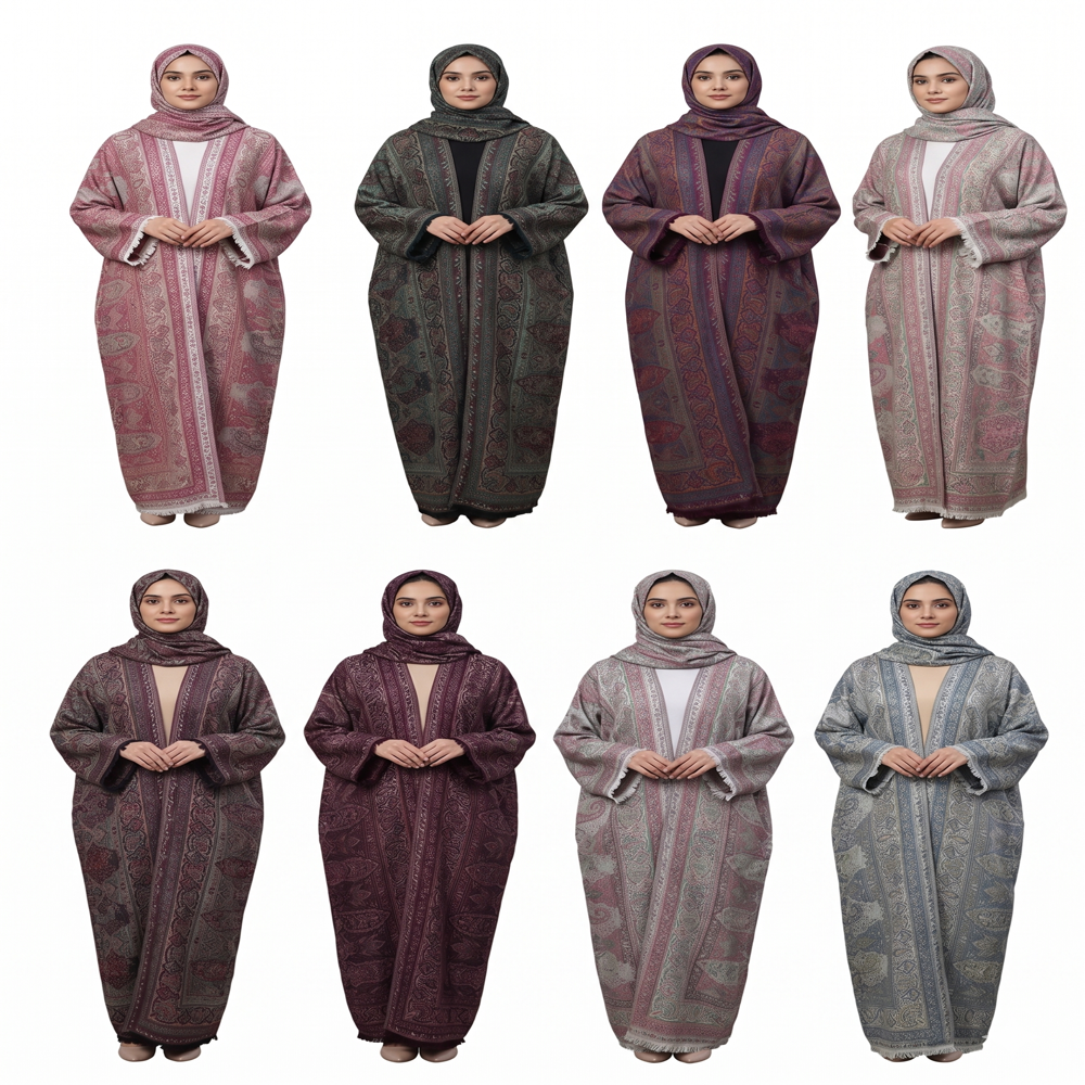 Viscose Pashmina Abaya with Hijab
