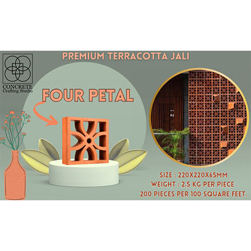 Four Petal Terracotta Jali