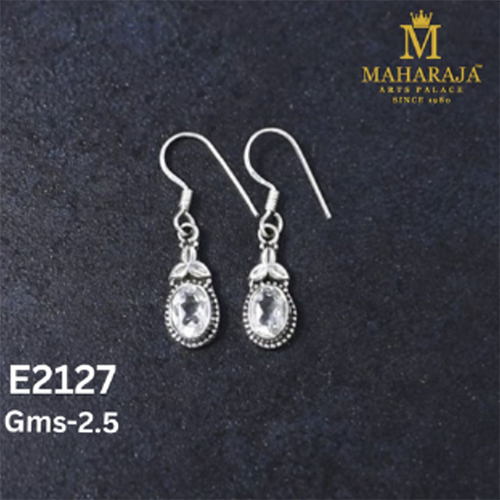 E2127 Ladies Small Earrings - Gold-Plated Zinc Alloy, Artificial Stones, Polished Glossy Finish, Lightweight Studs
