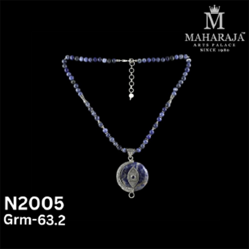 N2005 Ladies Necklace - Zinc Alloy, Gold Multicolor Stones, Imitation Pearls | Traditional Ethnic Design with Earrings Set