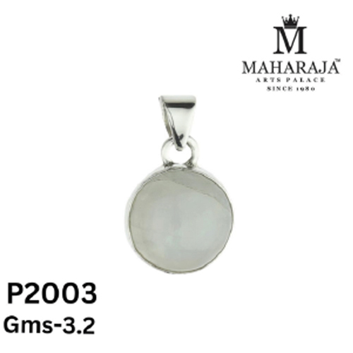 P2003 Ladies Small Pendant - Zinc Alloy, Small Size, Gold-Plated or Silver-Tone, Floral Design with Stone Centerpiece