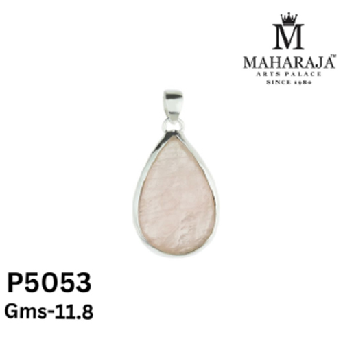 P5053 Ladies Simple Pendant - Zinc Alloy, 2.5x1.5 cm, Silver Tone | High Polished, Lead & Nickel Free, Bail Clasp