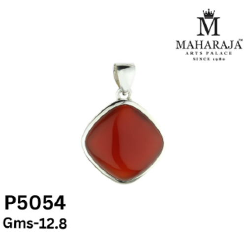 P5054 Ladies Simple Pendant - Zinc Alloy, Silver-Tone, High Polish | Minimalist Geometric Design, Customizable Engraving