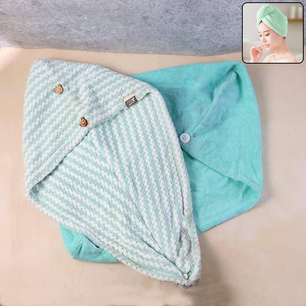 Microfiber Hair Drying Towel Wrap - (1 Pc)