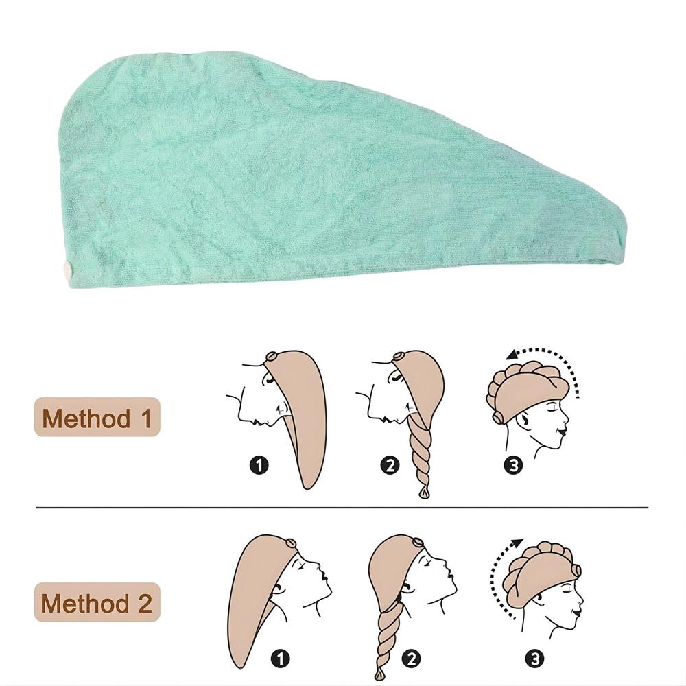 Microfiber Hair Drying Towel Wrap - (1 Pc)