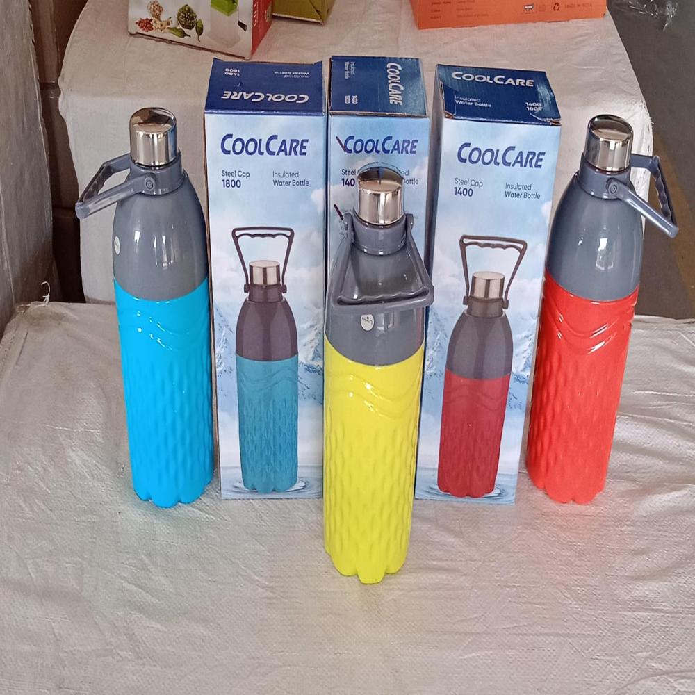 Plastic Sports Insulated Water Bottle For Fridge, Office, Sports, School, Gym, Yoga - Color: Mix