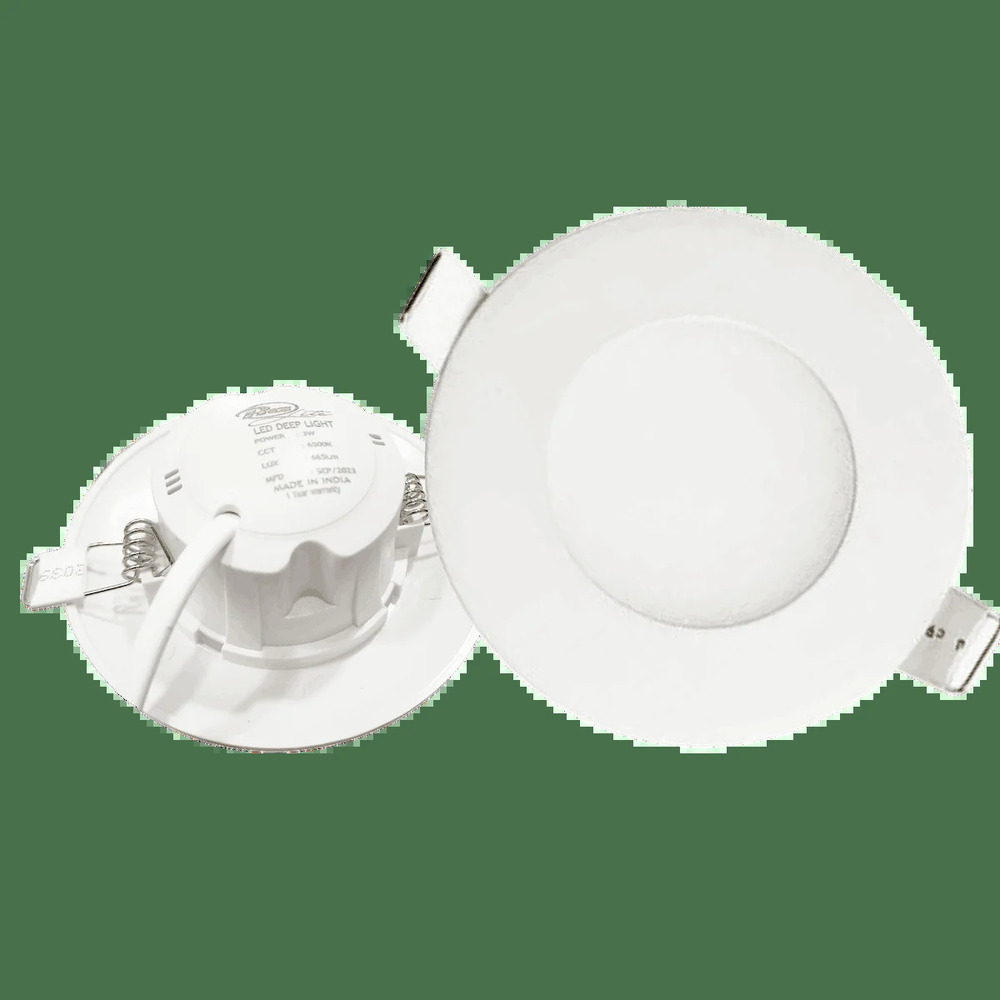 2w Spot Light - Metal & Glass, Customized Size, Available In Cool White, Natural White, Warm White | Electric Power Factor For Efficient Illumination