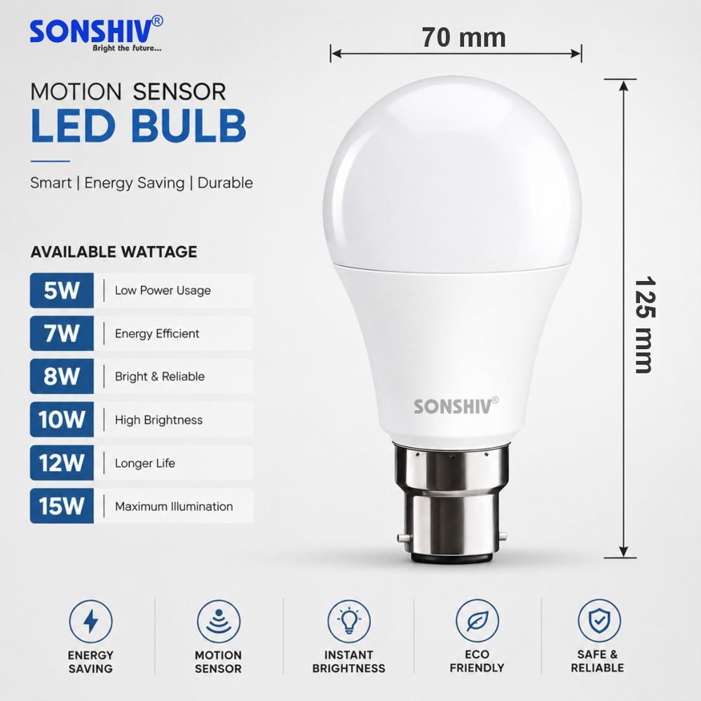 9W LED MOTION SENSOR BULB