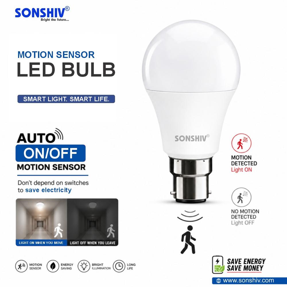 9W LED MOTION SENSOR BULB