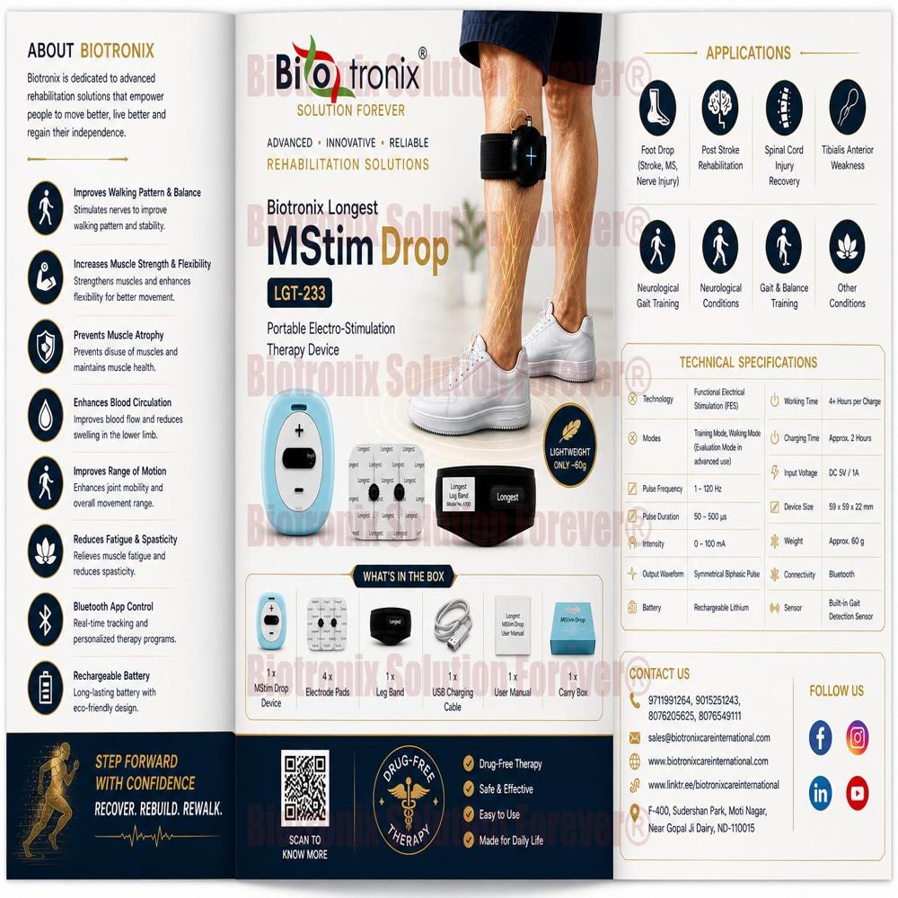 Smart Foot Drop Muscle Activation Therapy Device