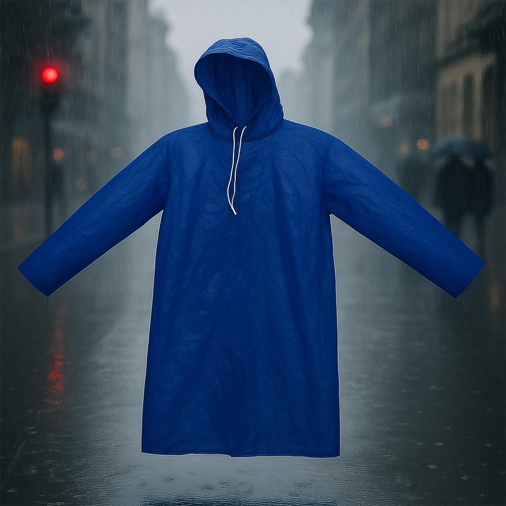 Large Durable Waterproof Hooded Raincoat For Men (1 Pc) - Color: Mix
