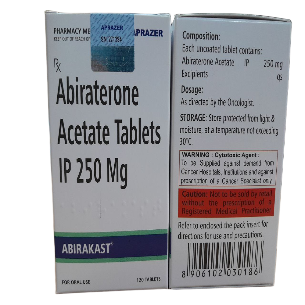 Abirakast 250mg - Abiraterone Acetate Tablets
