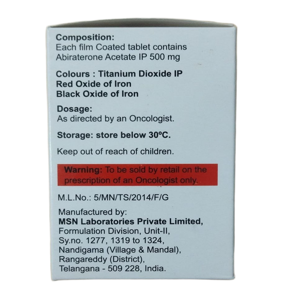 Abura 500mg - Abiraterone Acetate Tablets