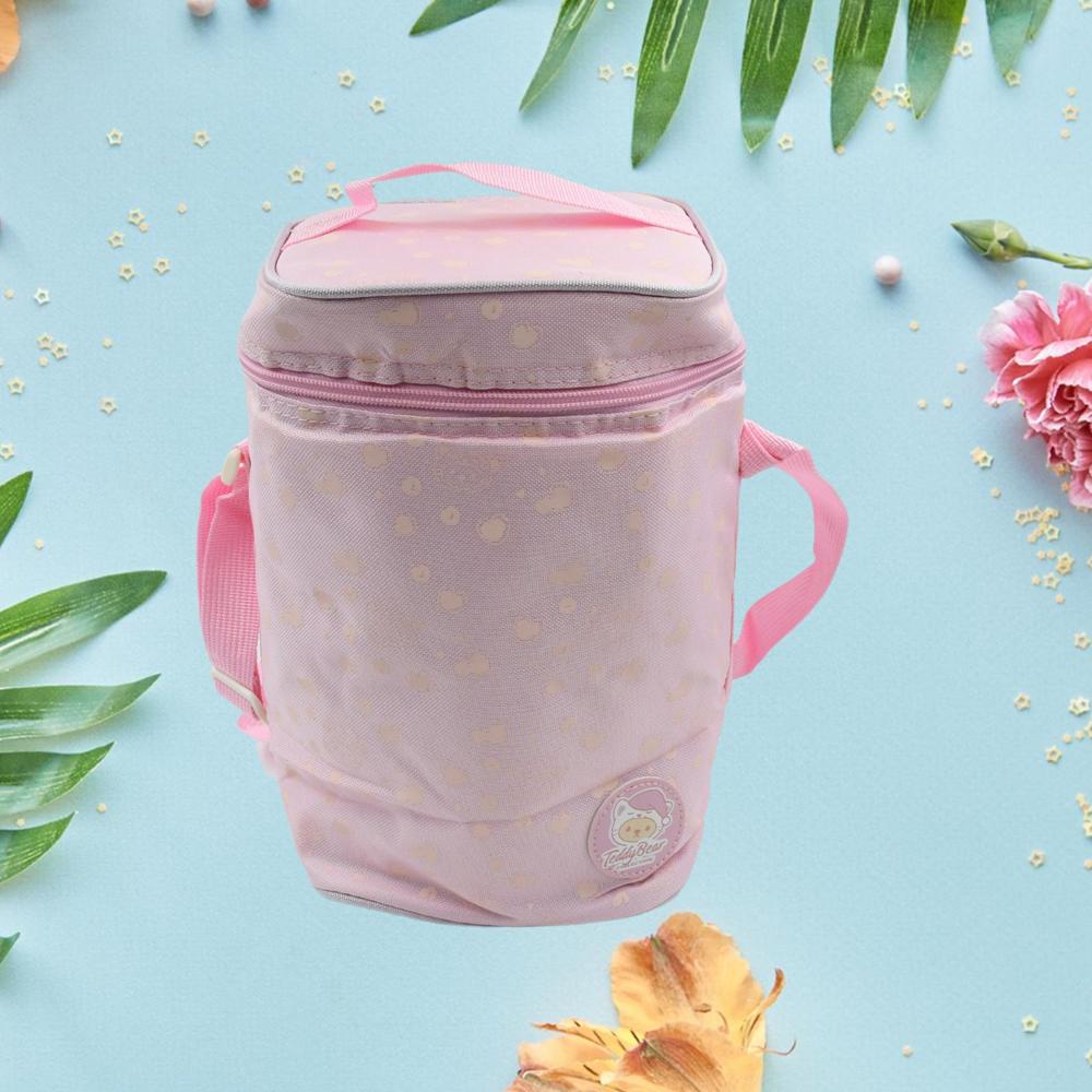 Cute Animal Zip Lunch Bag With Adjustable Strap  Reusable & Durable (1 Pc) - Color: Mix