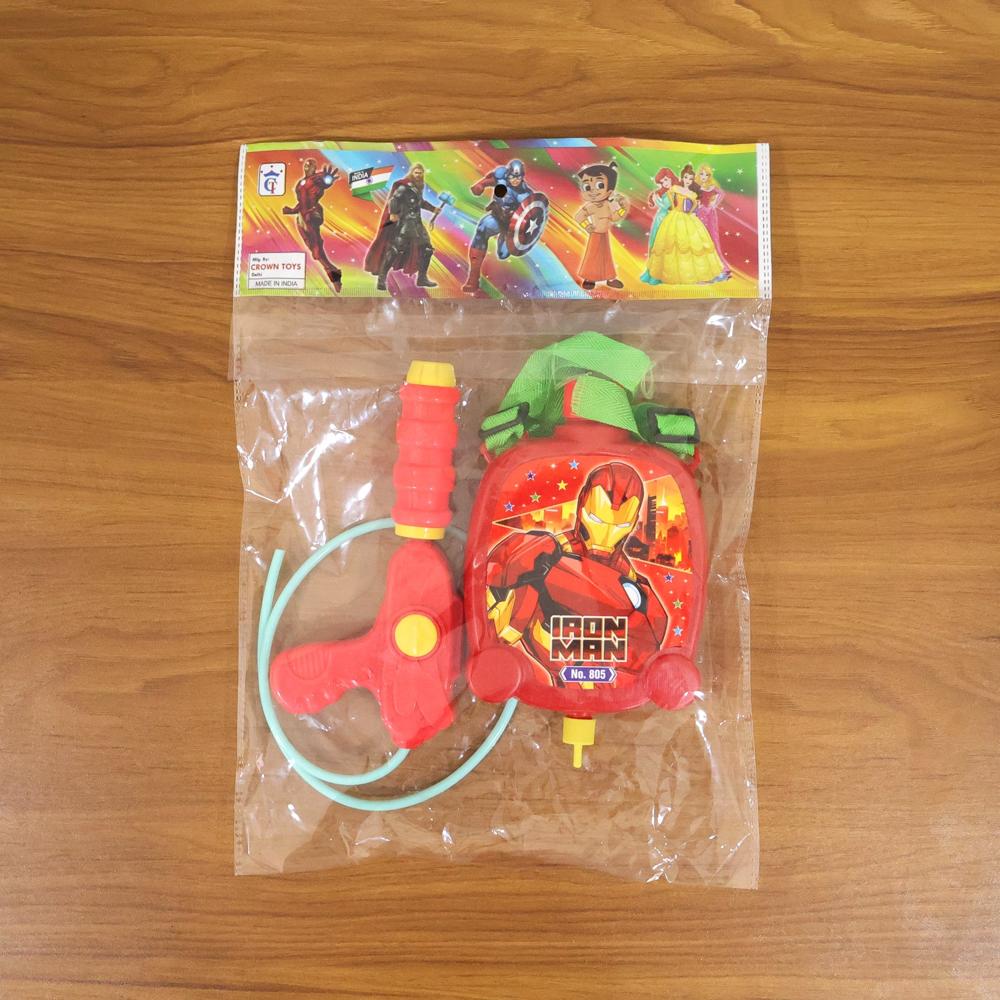 Kids Backpack Style Water Gu-n With Tank And Pipe Set, Pichkari (1 Set)