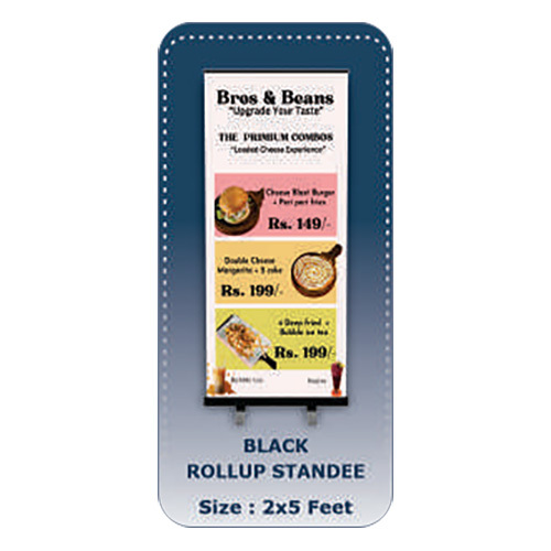 2x5 Feet Black Rollup Standee