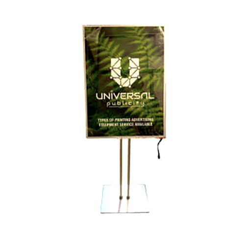 LED Glass Frame Advertising Display With Adjustable Stand