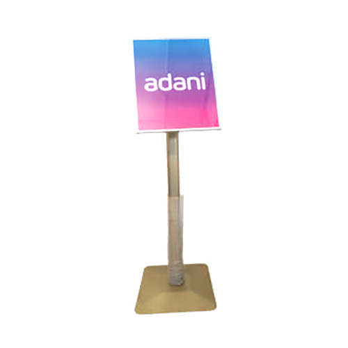 LED Glass Frame Advertising Display With Stand