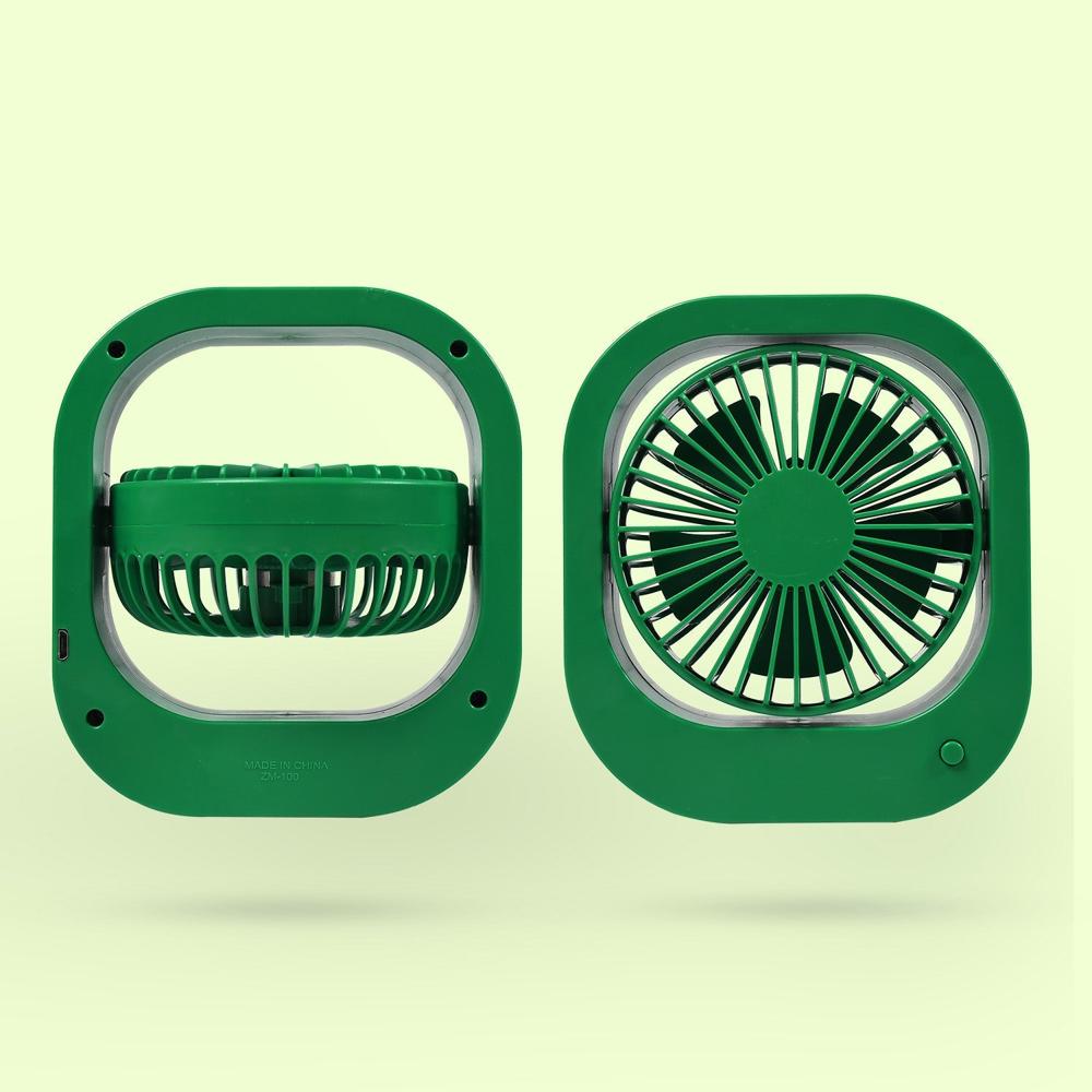 Portable USB Fan Rechargeable 2-Speed 180 Rotating Quiet Personal Fan