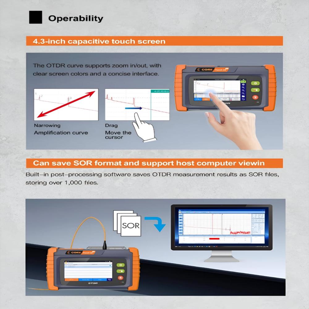Tracex-26 Pro Otdr 26db - Accuracy: 0.5 Db