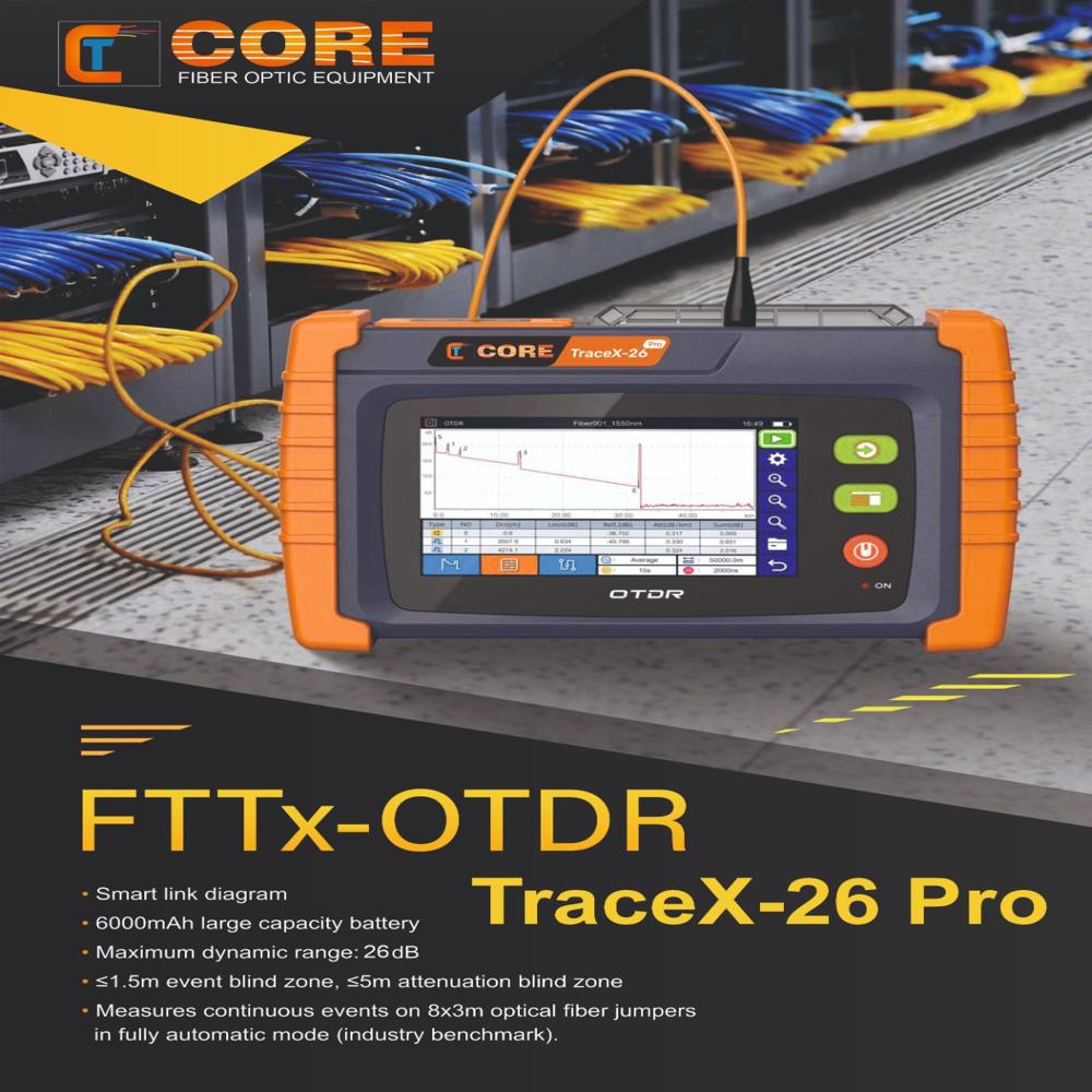 Tracex-26 Pro Otdr 26db - Accuracy: 0.5 Db