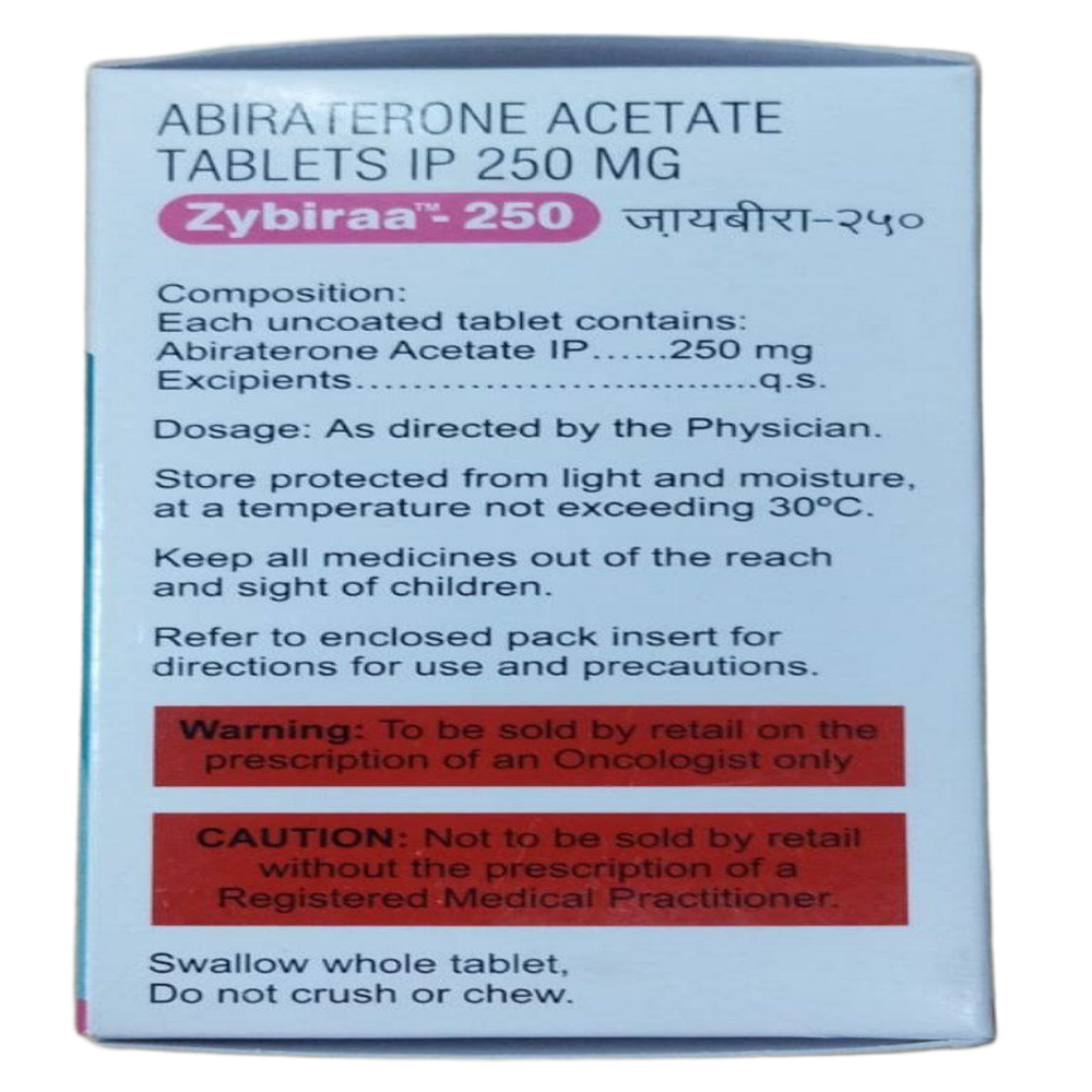 Zybiraa 250mg - Abiraterone Acetate Tablets