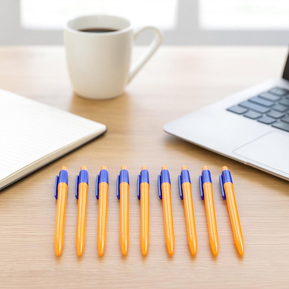 Retractable Ball Pen Smooth Writing Click Pen With Blue Ink - (60 Pc / Set) - Color: Mix