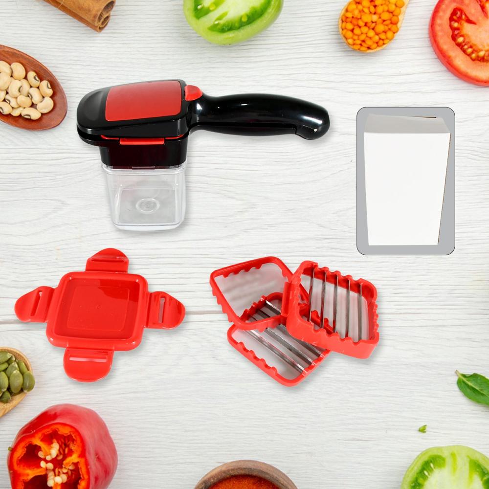 Multifunction Vegetable Cutter Manual Vegetable Quick Dicer Fruit And Vegetable - Color: Mix