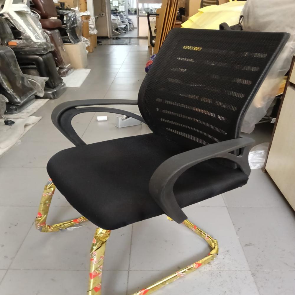 C107 Black Visitor Cafe Chairs