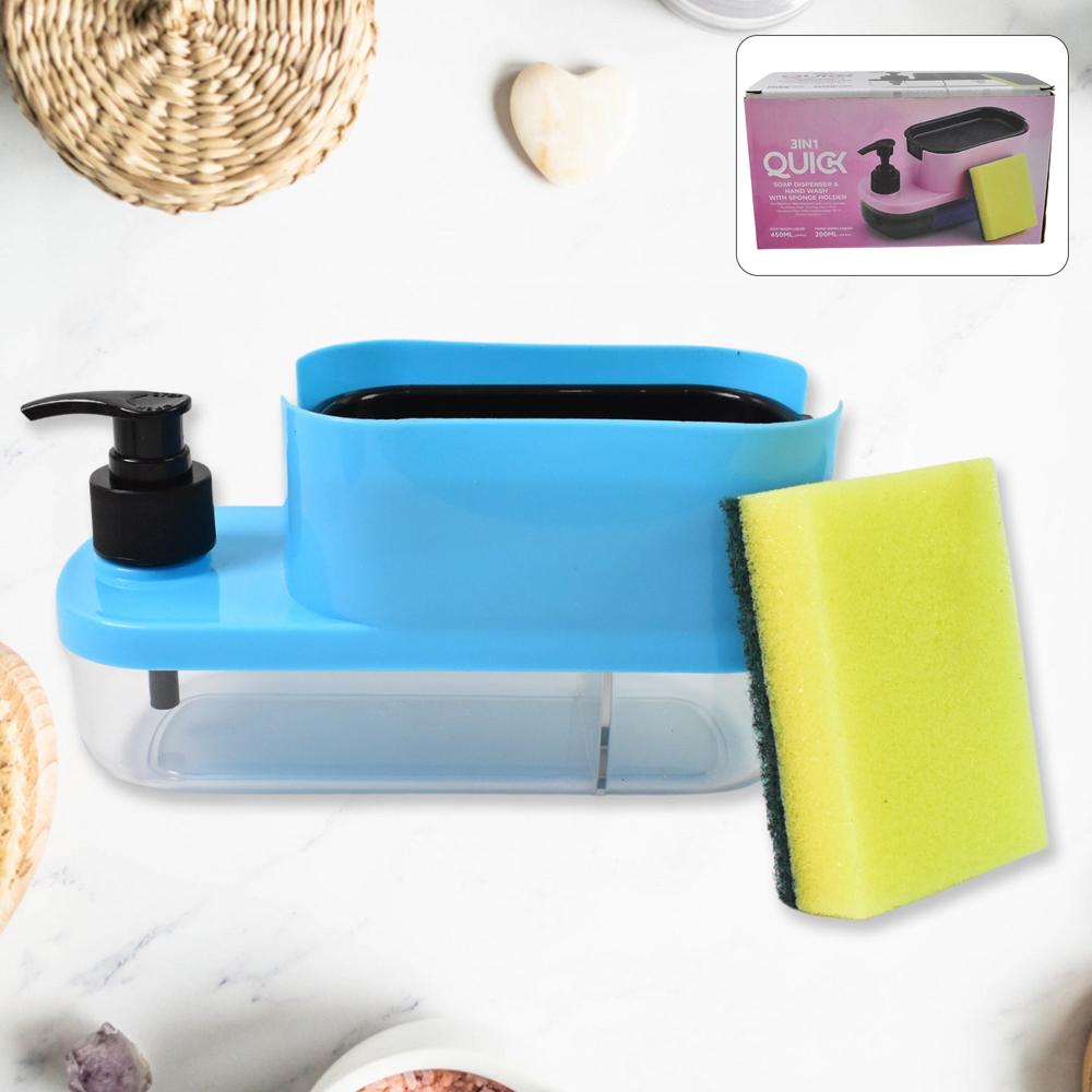 3 In 1 Dishwashing And Handwash Liquid Soap Dispenser (3 In 1 Dispenser) - Color: Mix
