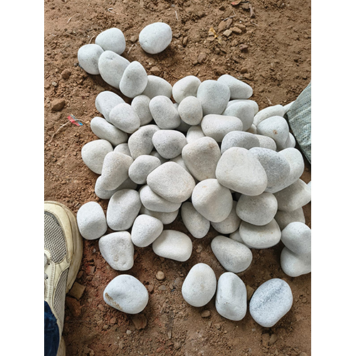 10 To 90mm White Rough Pebble Stones