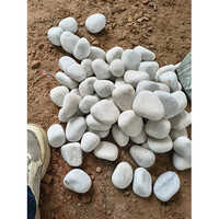 10 To 90mm White Rough Pebble Stones - Shape: Irregular/round