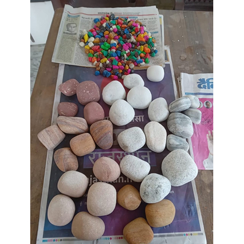 10 To 90mm White Rough Pebble Stones