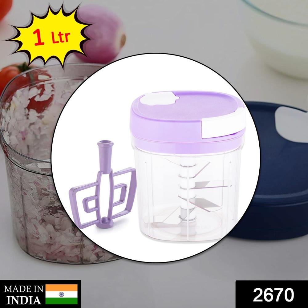 2 In 1 Handy Chopper & Slicer For Fruits Veggies & Cheese - Color: Mix