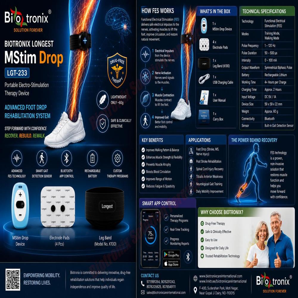 Foot Drop Physiotherapy Machine for Muscle Re-Education