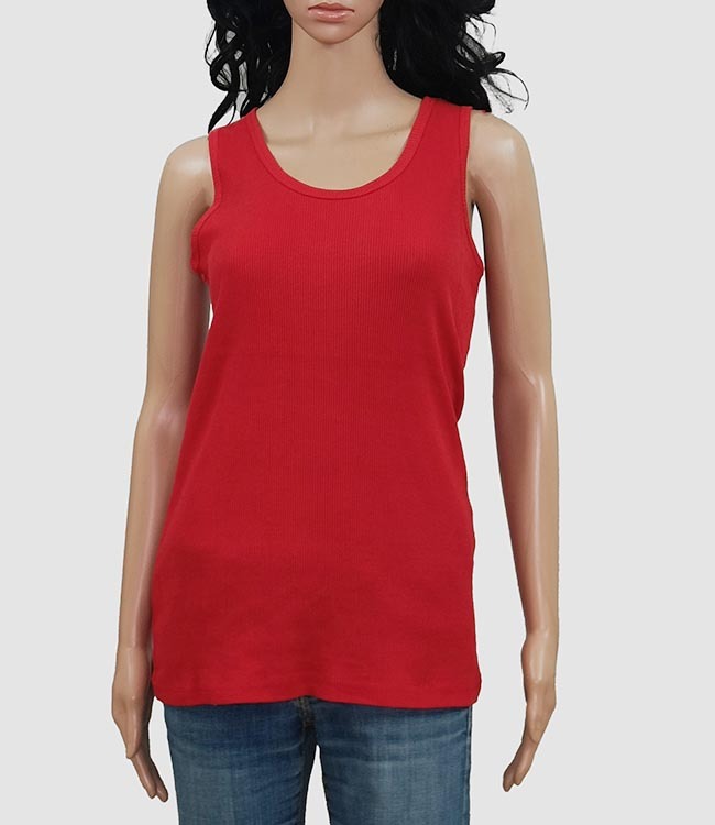 W13245 | Ladies Sleeveless Rib Tanks