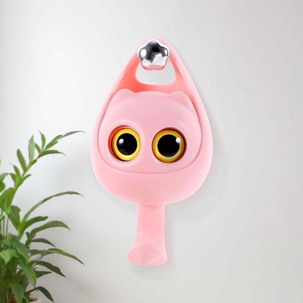 Creative Adhesive Coat Hook Wink Cat Hook (1 Pc) - Color: Mix