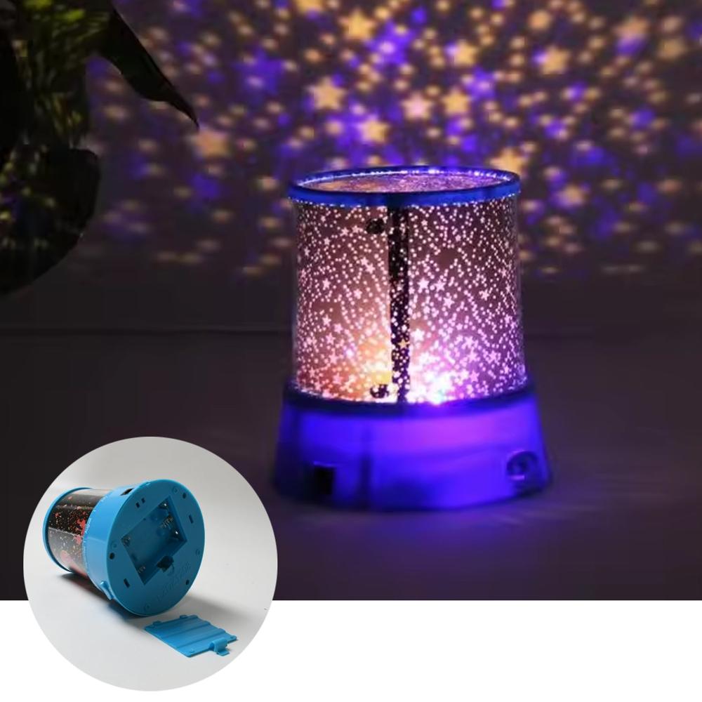 LED Projector Night Light Amazing Lamp, 3 Battery operated lamps, Rotation With the music Function, Master for Kids Bedroom Home Decoration NightRomantic Gift (Battery Not Included / 1 pc)