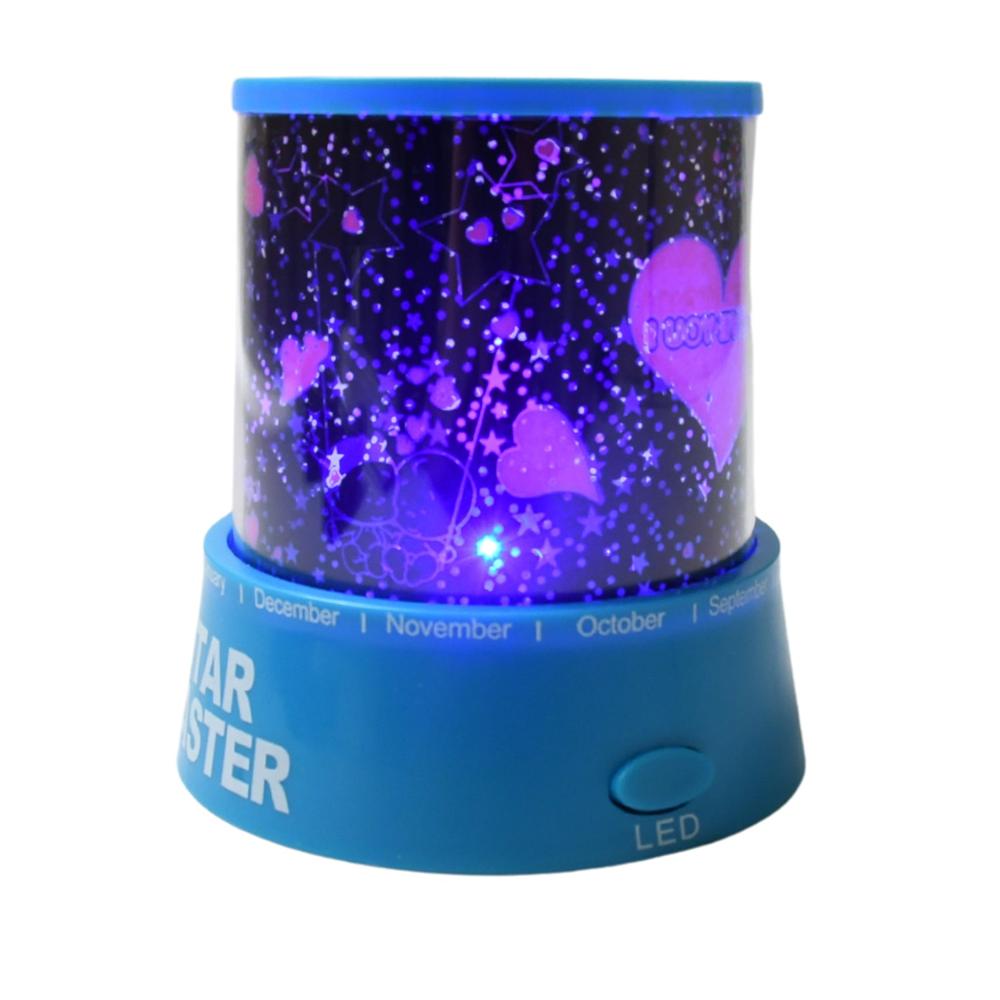 LED Projector Night Light Amazing Lamp, 3 Battery operated lamps, Rotation With the music Function, Master for Kids Bedroom Home Decoration NightRomantic Gift (Battery Not Included / 1 pc)