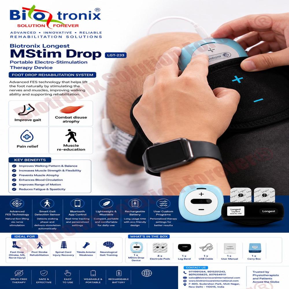 Advanced Portable Foot Drop Therapy Stimulator Device