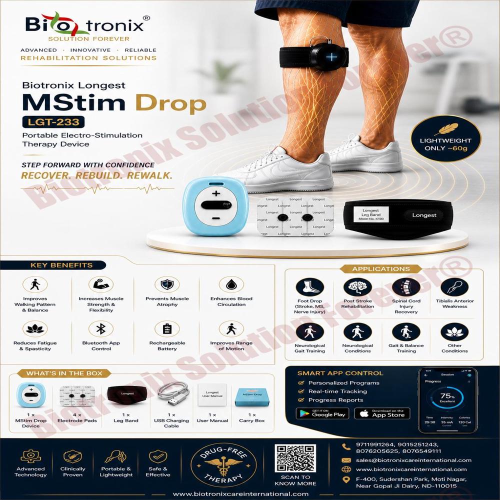 Advanced Portable Foot Drop Therapy Stimulator Device