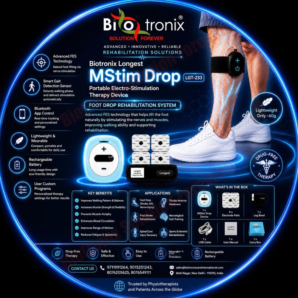 Advanced Portable Foot Drop Therapy Stimulator Device