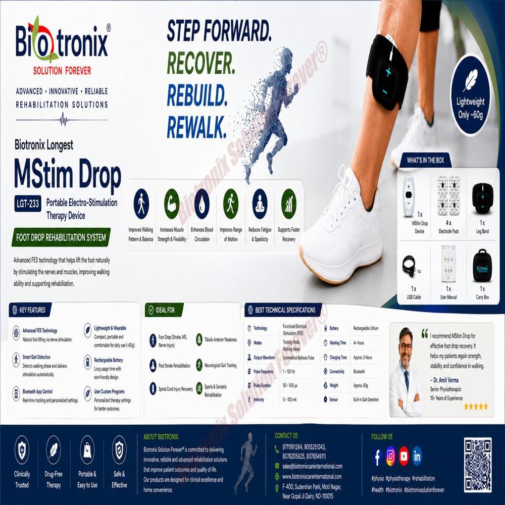 Smart Walking Recovery Device for Foot Drop Rehabilitation